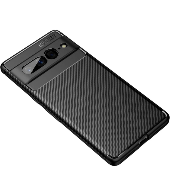 Google Pixel 7A Black Phone Case Fiber Rubber Cover Shockproof NEW 📱 - Picture 3 of 13